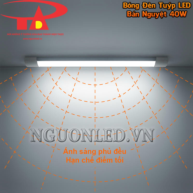 Bóng đèn LED 1m2 25W mica cho vùng sáng phủ đều, hạn chế điểm tối