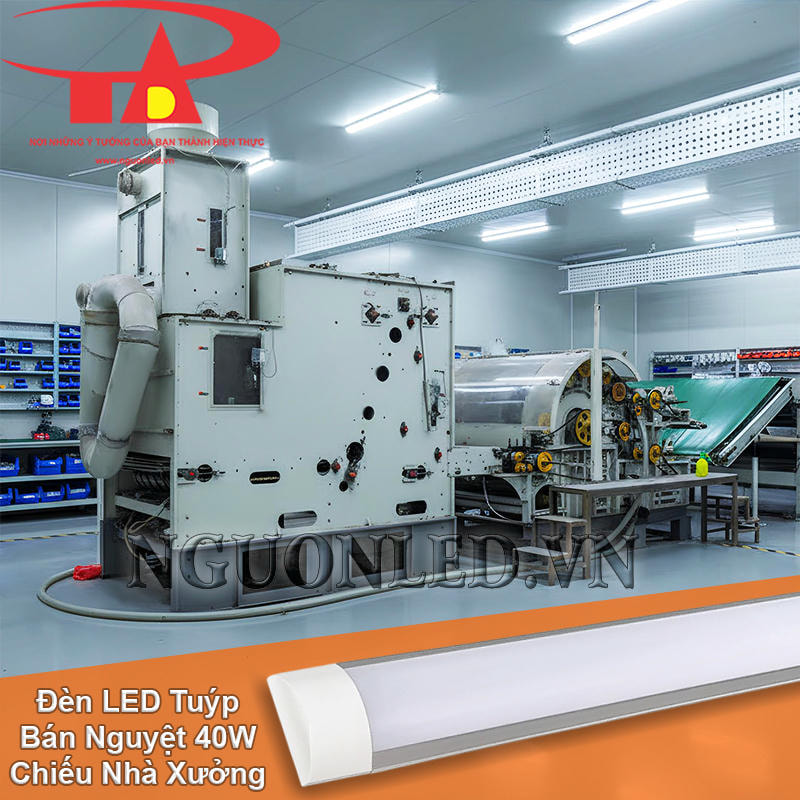 Đèn LED bán nguyệt 40W dùng cho nhà xưởng giúp quan sát thuận mắt hơn