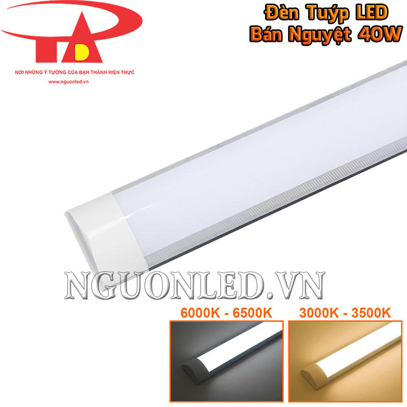 Hai màu ánh sáng trắng và vàng trên đèn bán nguyệt 40W giúp chọn đúng theo khu vực sinh hoạt và làm việc