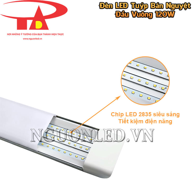 Chip LED 2835 trên đèn LED bán nguyệt cho độ sáng vừa đủ, tiết kiệm điện