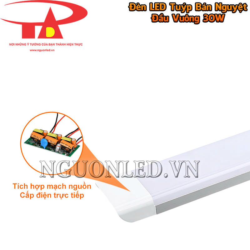 Mạch nguồn tích hợp trong đèn bán nguyệt liền máng 30W, dùng trực tiếp điện áp 85 ~ 265V AC
