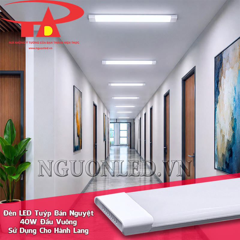 Bóng đèn tuýp LED bán nguyệt 40W lắp nối tuyến dọc hành lang, làm rõ lối đi, cửa phòng và góc chuyển hướng