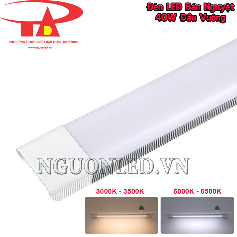 Đèn LED bán nguyệt đầu vuông 40W có hai phiên bản ánh sáng tùy chọn cho từng không gian