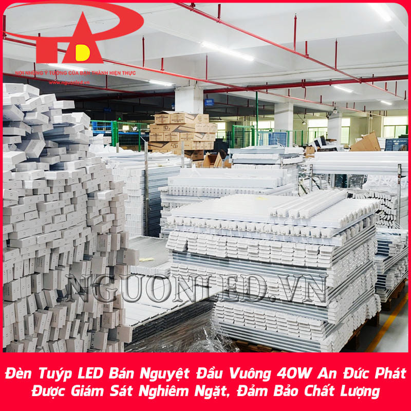 Đèn LED bán nguyệt đầu vuông 40W với quy trình kiểm tra nghiêm ngặt, đảm bảo chất lượng trước khi giao