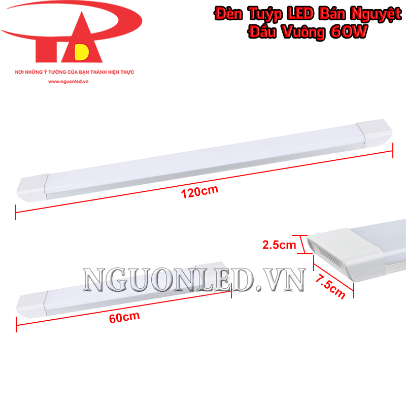 Đèn LED bán nguyệt đầu vuông kích thước nhỏ gọn