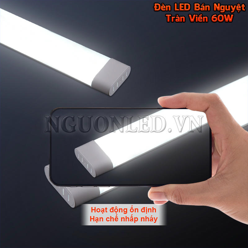 Đèn tuýp LED bán nguyệt oval 60W duy trì trạng thái nguồn sáng ổn định trong quá trình hoạt động
