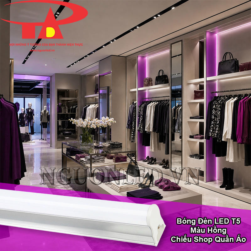 Đèn LED tuýp T5 lắp hốc tủ quần áo cho shop thời trang