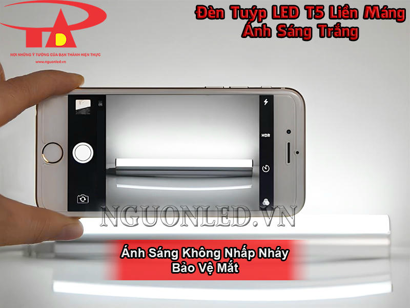 Đèn LED tuýp T5 màu trắng không nhấp nháy giúp bảo vệ mắt