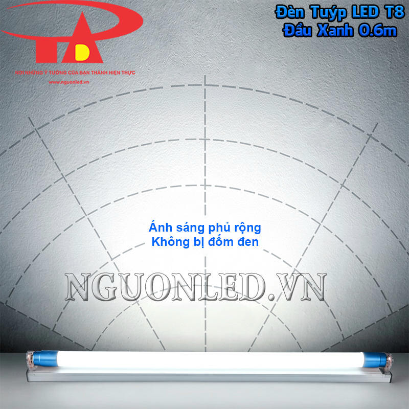 LED tube 10W phân bố ánh sáng theo chiều dài thân tuýp, tạo vùng sáng liền mạch và hạn chế vùng tối