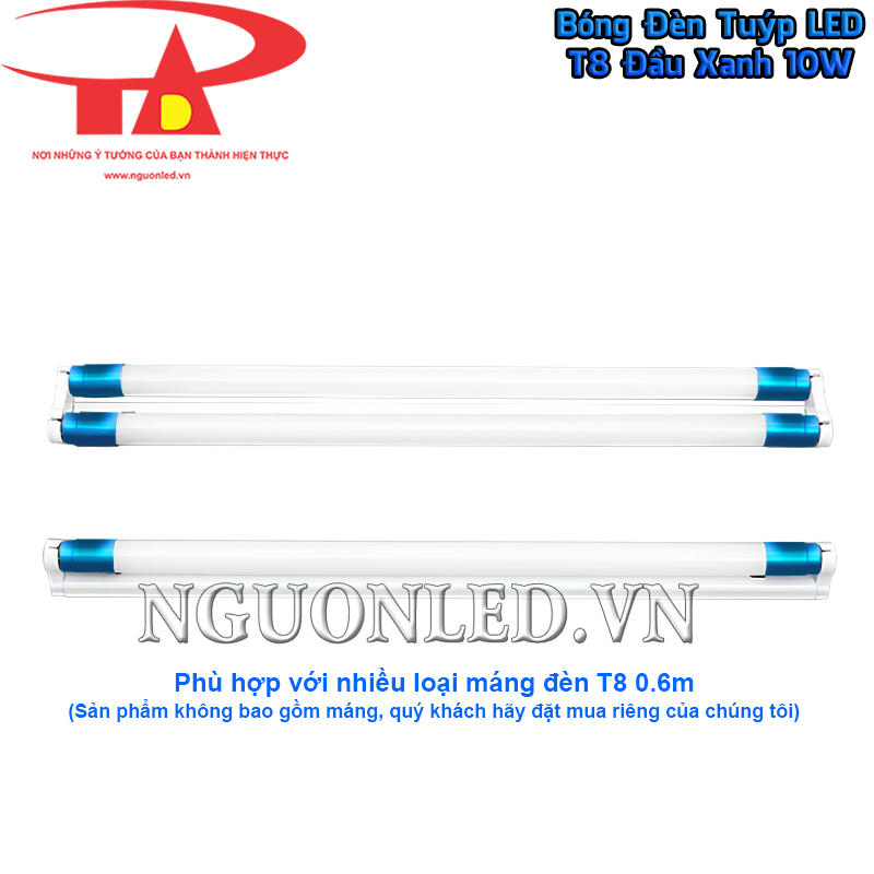 Bóng đèn tuýp 10W tương thích với nhiều loại máng đèn có cùng loại đui và chiều dài