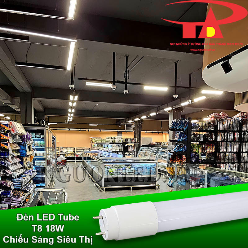 Bóng đèn tuýp LED sử dụng cho siêu thị