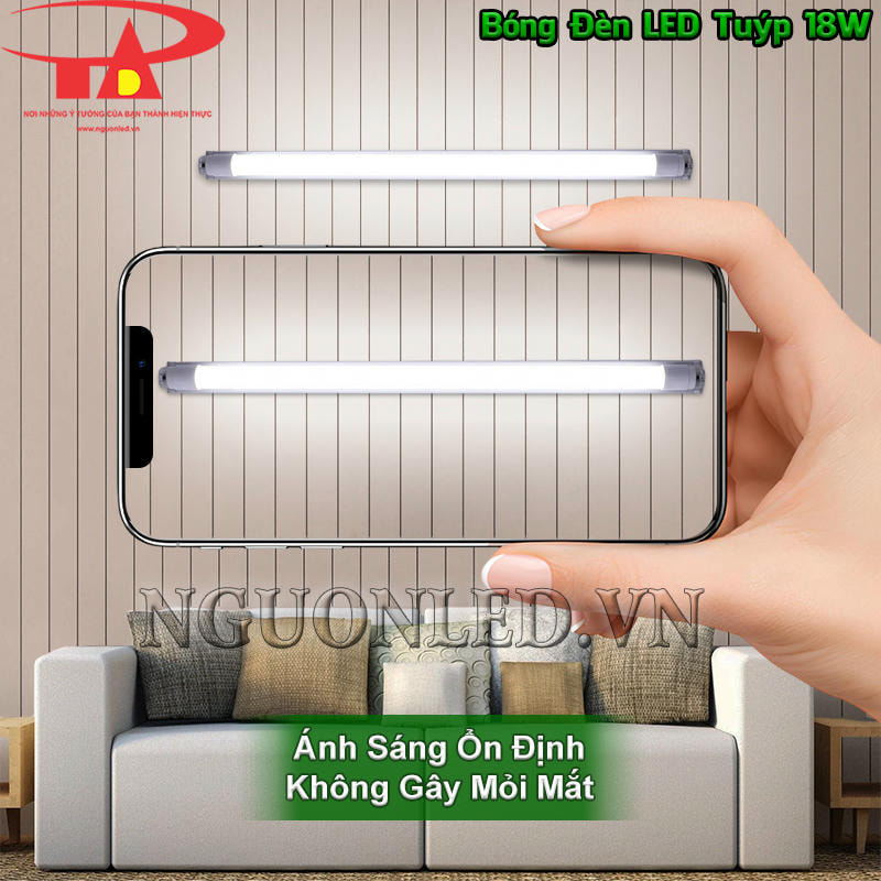 Ánh sáng của đèn tuýp LED T8 18W khi sử dụng trong nhà