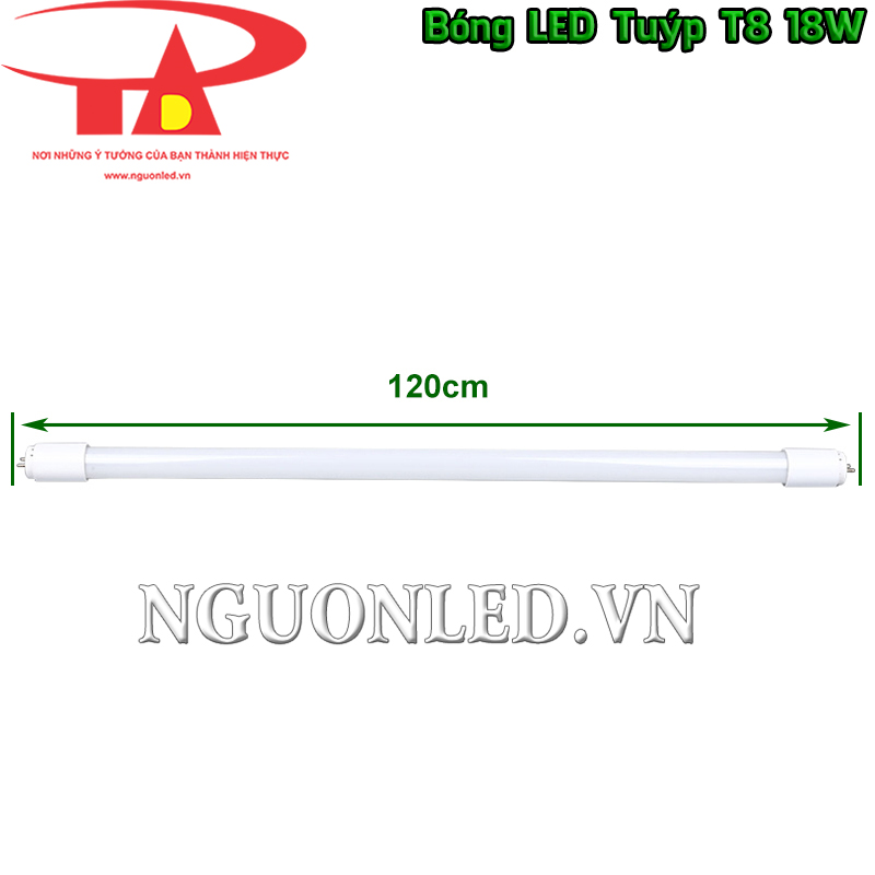 Đèn tuýp LED T8 18W chiều dài 1m2