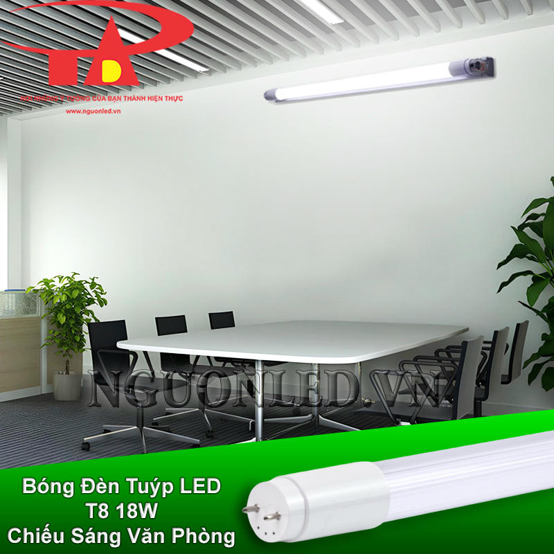 Đèn tuýp LED T8 18W sử dụng cho văn phòng, dễ quan sát