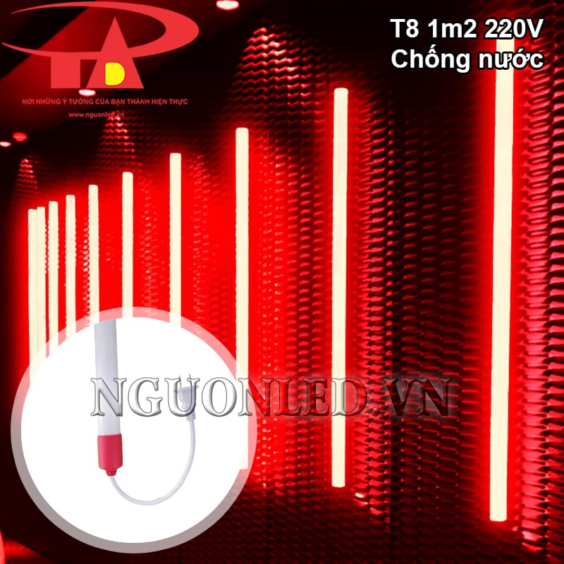 Bóng led tuýp T8 220V màu đỏ