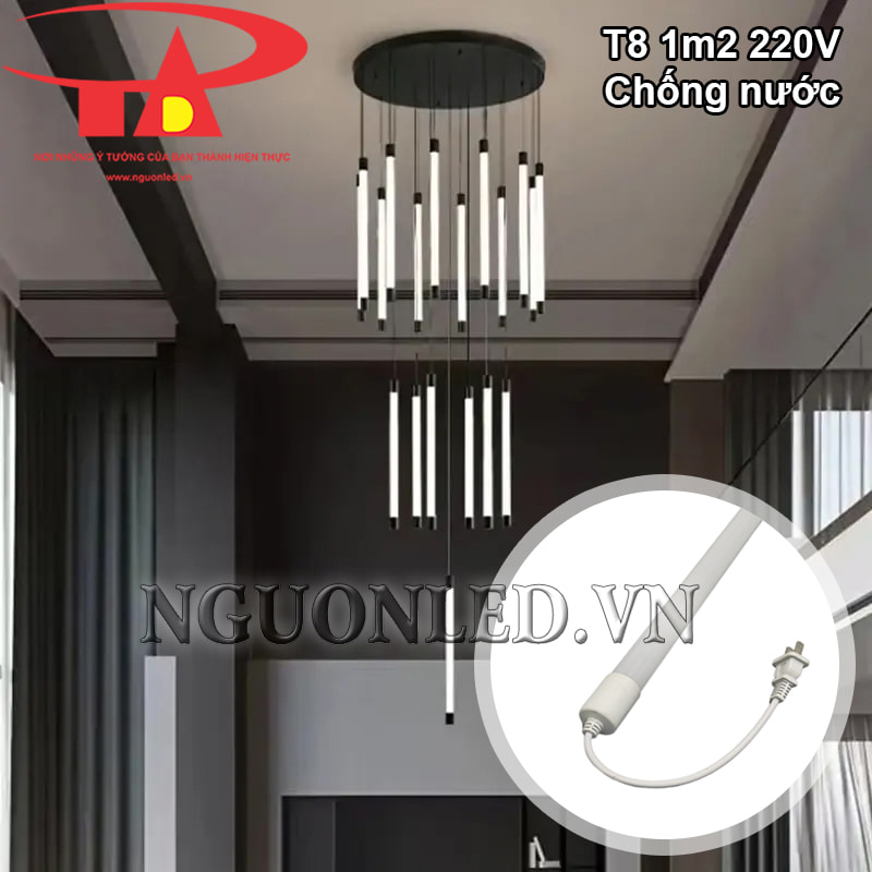 Led tuýp T8 220V trang trí màu trắng