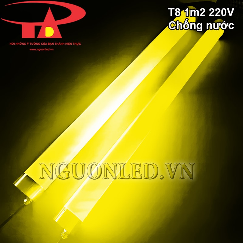 Bóng đèn tuýp led T8 220V màu vàng chùa