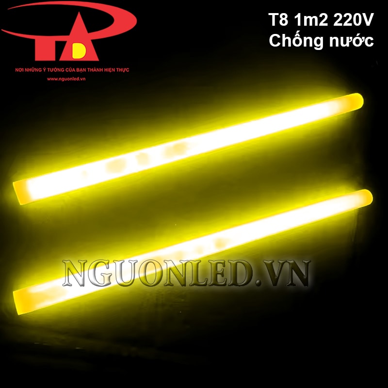 Đèn led tuýp T8 1m2 màu vàng đậm