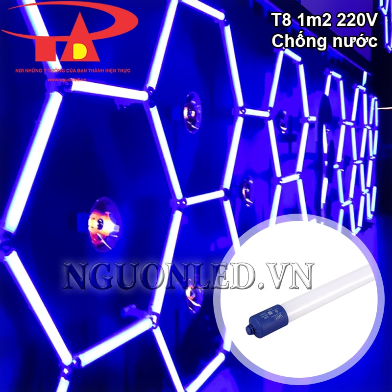 Đèn tuýp led T8 1m2 xanh dương