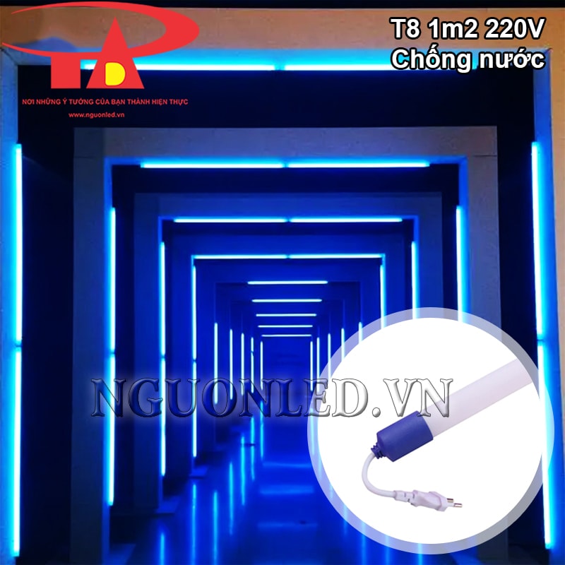 Led tuýp T8 220V màu xanh dương loại tốt