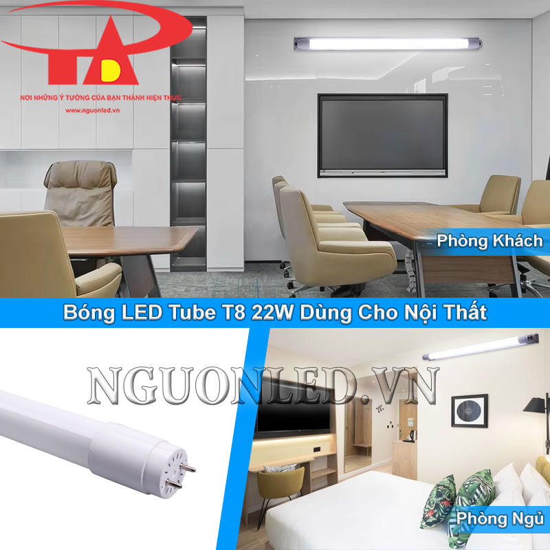 Bóng tuýp LED 20W dùng cho không gian nhà ở