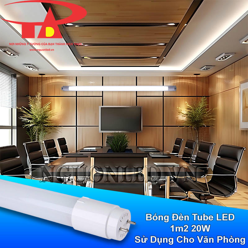 Đèn tuýp LED 1m2 20W tạo không gian sáng sủa cho văn phòng