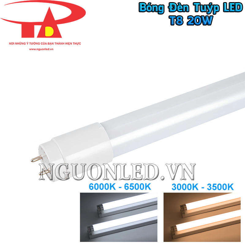 Đèn tuýp LED 20W tự chọn 2 màu ánh sáng