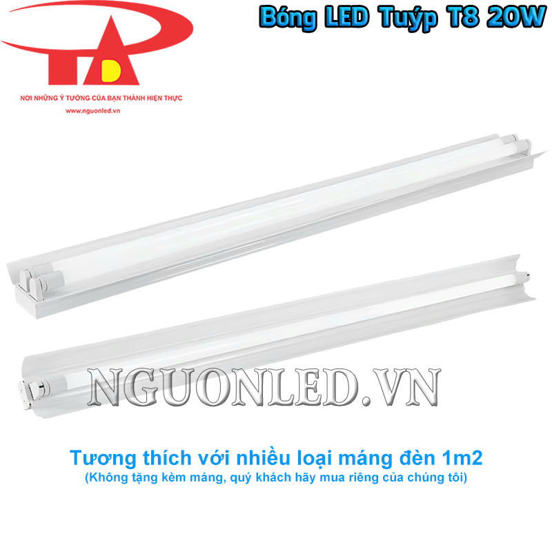 Bóng LED tuýp 20W tương thích với máng đèn 1m2