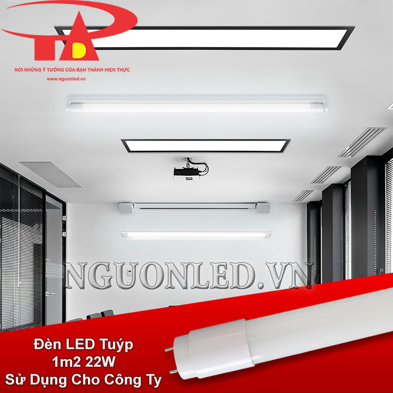 Đèn tuýp LED T8 22W cung cấp ánh sáng liên tục cho công ty