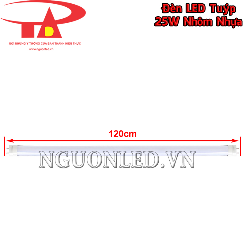 Đèn LED tuýp T8 mica 25W chiều dài 1m2