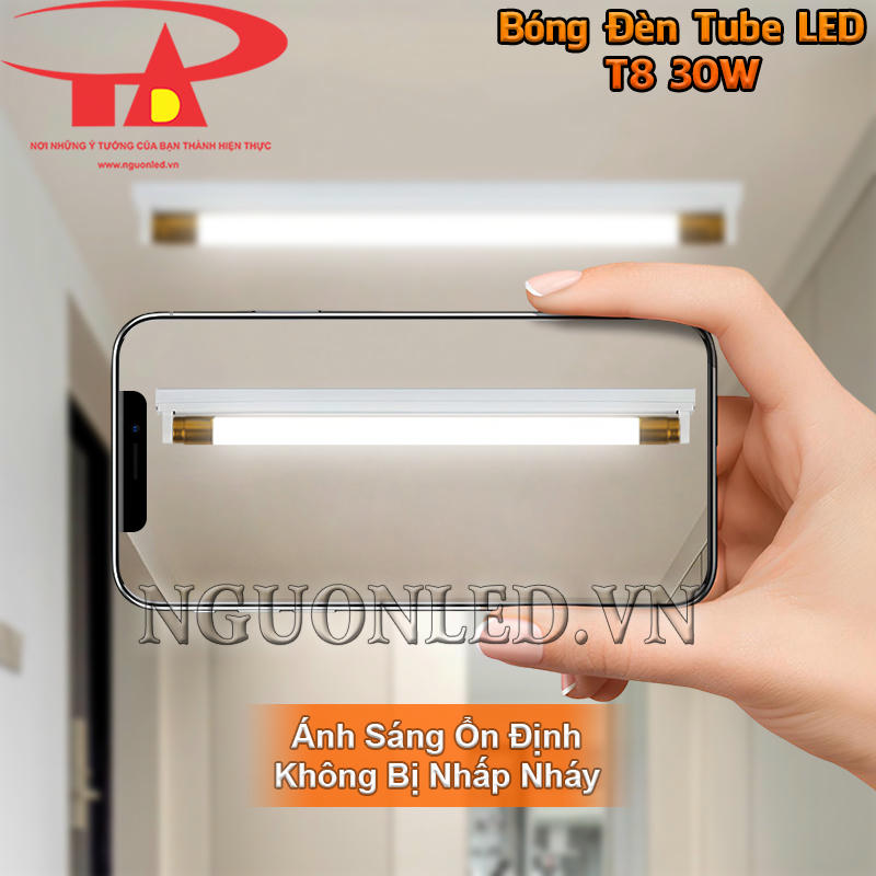 Đèn tuýp LED T8 30W cho ánh sáng ổn định trong nhà