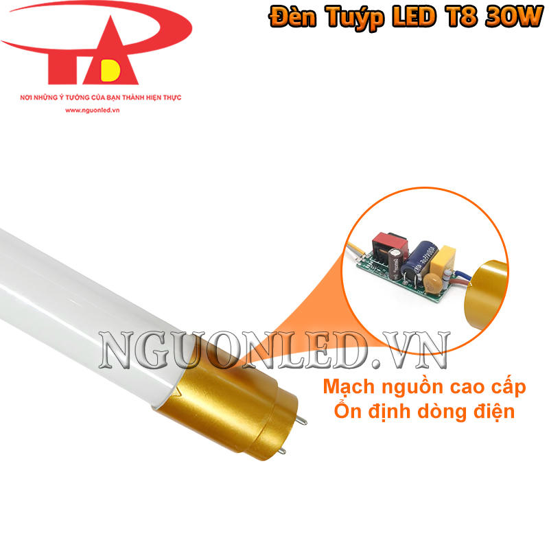 Đèn tuýp LED T8 30W sử dụng mạch nguồn giúp ổn định dòng điện