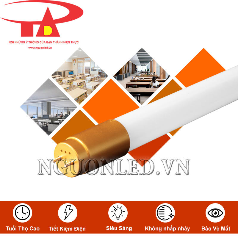 Đèn tuýp LED T8 30W lắp trong không gian trong nhà