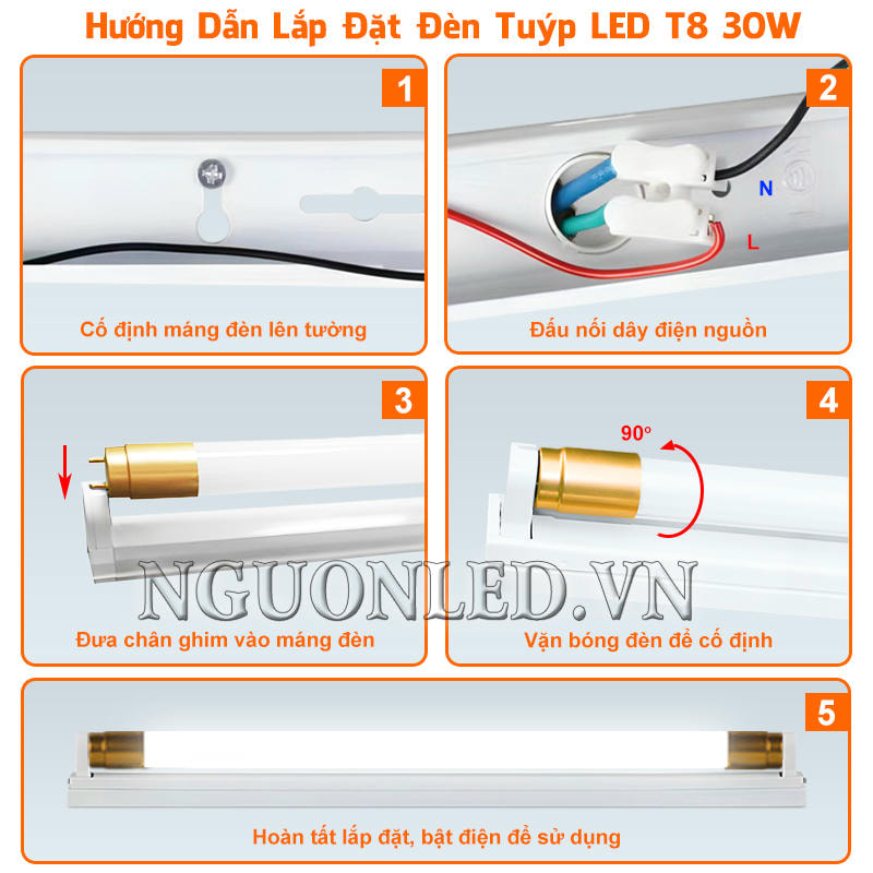 Hướng dẫn lắp đặt đèn tuýp LED T8 30W chuẩn kỹ thuật, dễ thực hiện