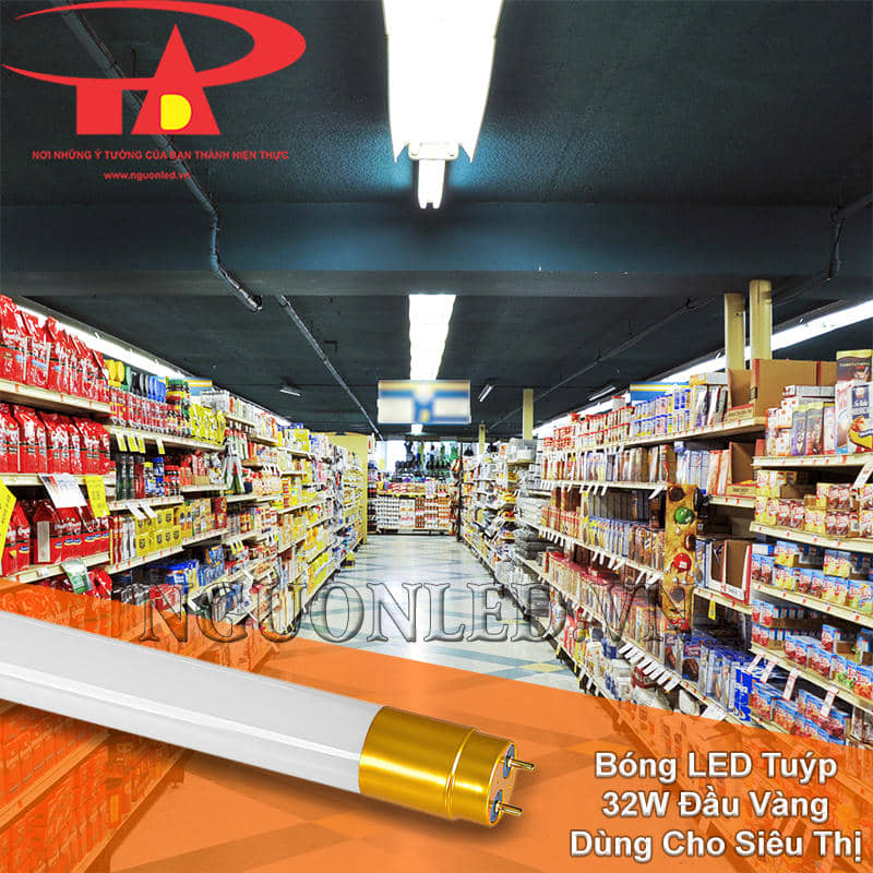 Bóng tuýp T8 đầu vàng dùng cho siêu thị