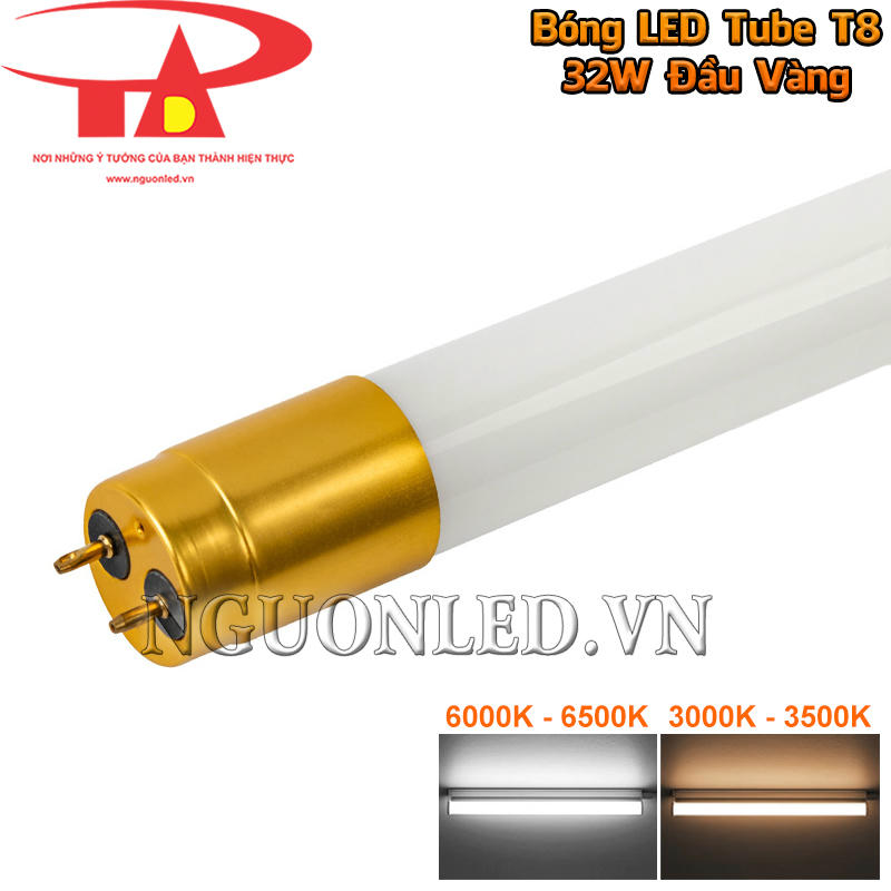 Đèn LED tuýp T8 đầu vàng có 2 tùy chọn màu đa dạng cho từng không gian