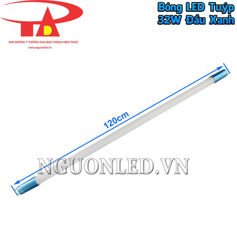 Bóng đèn tuýp LED 1m2 32W đầu xanh