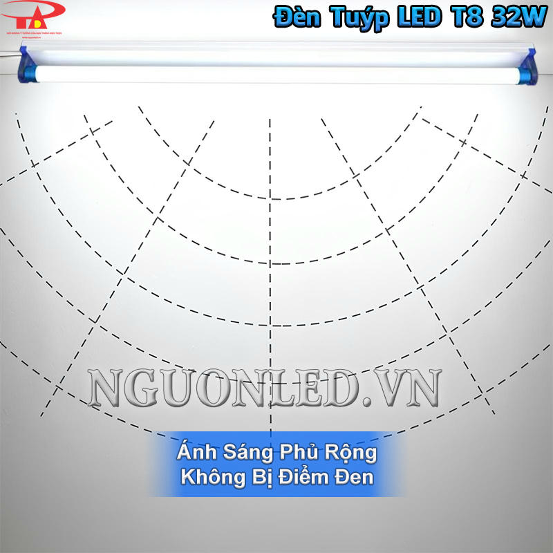 Đèn tuýp LED 1m2 32W ánh sáng tỏa rộng, hạn chế điểm tối
