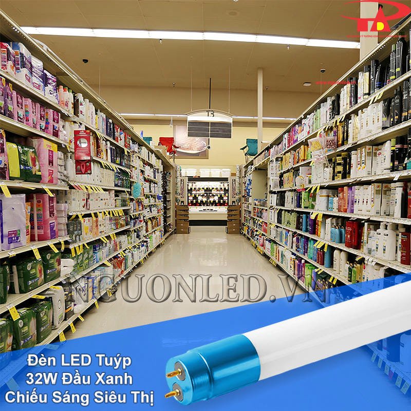 Đèn tuýp LED T8 32W chiếu sáng siêu thị
