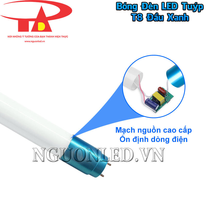 Đèn tuýp LED T8 32W sử dụng mạch nguồn cao cấp, cân bằng điện áp ổn định