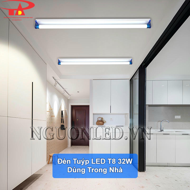 Đèn tuýp LED T8 32W đầu xanh dùng trong nhà