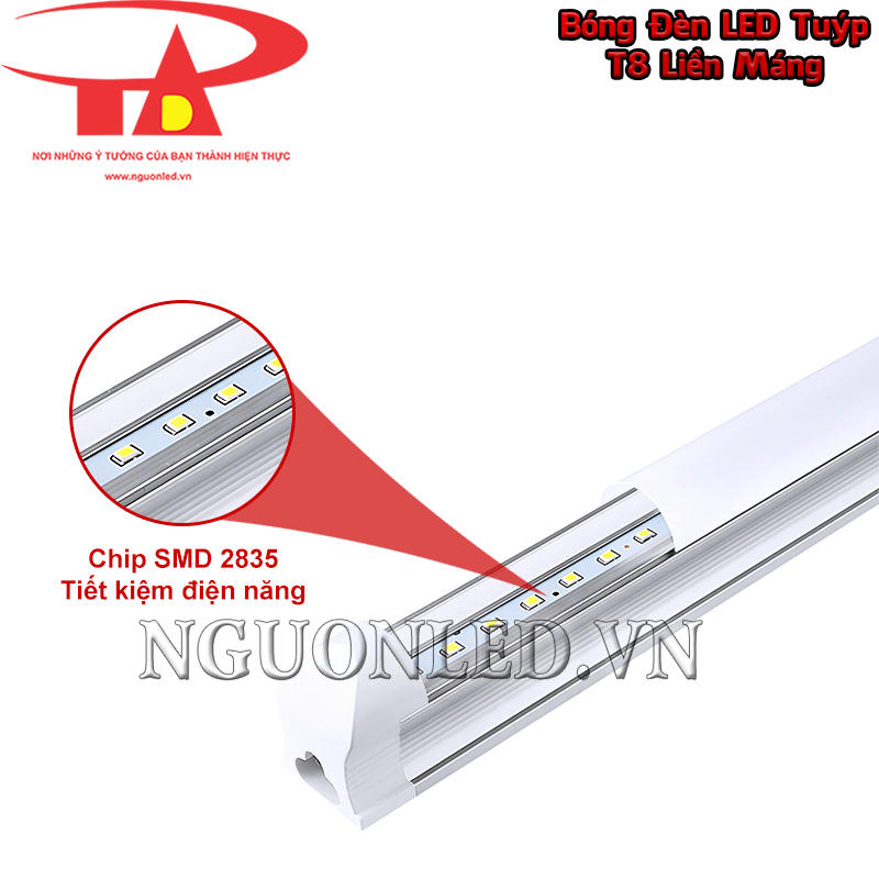 Đèn T8 liền máng sử dụng chip LED 2835