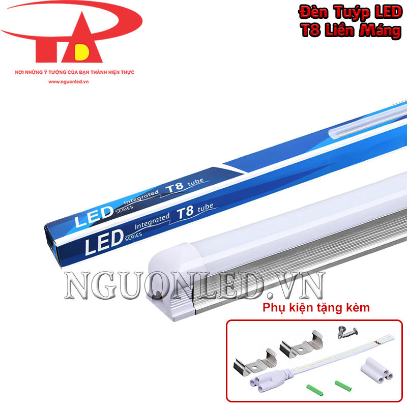 Đèn LED T8 liền máng kèm đầy đủ phụ kiện