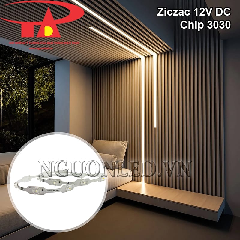 Cuộn led dây ziczac 3030 12V vàng nắng