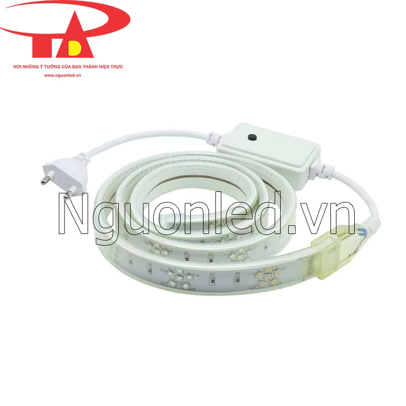 Đèn led dây 220v chạy đuổim sử dụng nút nhấn