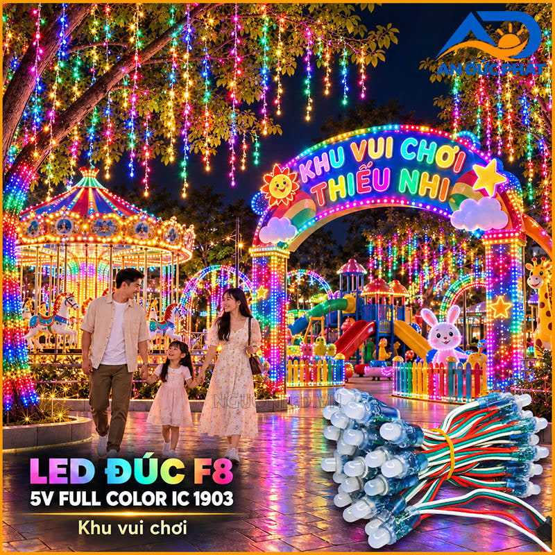 LED đúc F8 Full IC1903 trang trí khung trò chơi và mô hình tại khu vui chơi