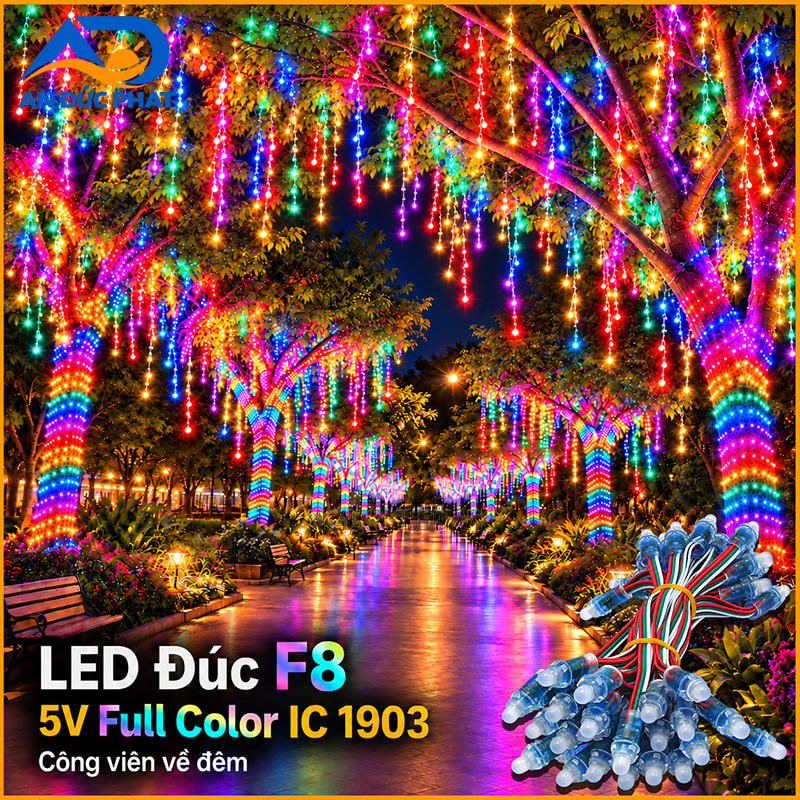 LED đúc Full màu 1903 chạy theo bồn hoa và lối dạo trong công viên