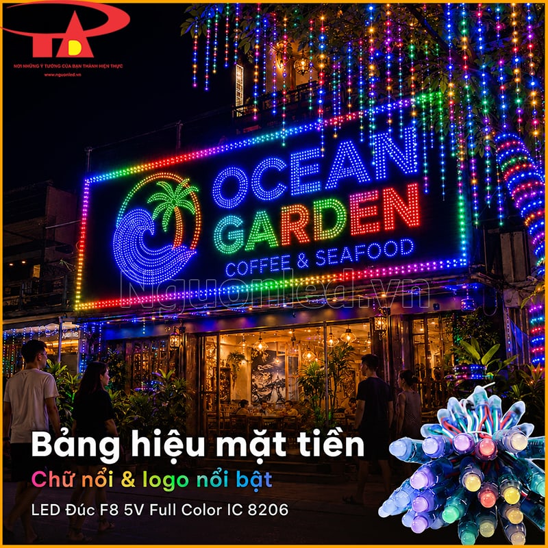 LED Full màu IC 8206 tự chạy hiệu ứng cho biển quảng cáo và viền chữ nổi ngoài trời 