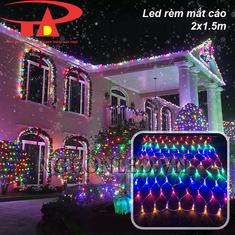 Đèn led dạng lưới 2x1.5m đủ màu sắc ngoài trời