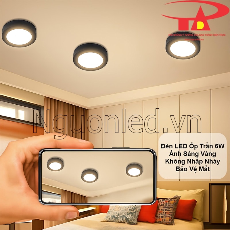 Công nghệ Flicker-Free trên đèn ốp trần viền đen bảo vệ thị lực cả gia đình
